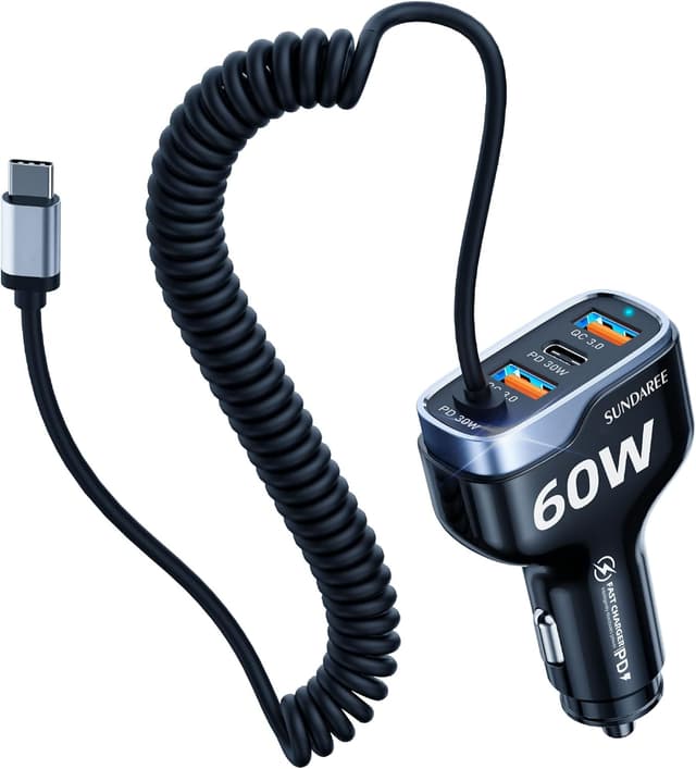 Detalle de SUNDAREE Caricatore Auto 60W 4 Porte