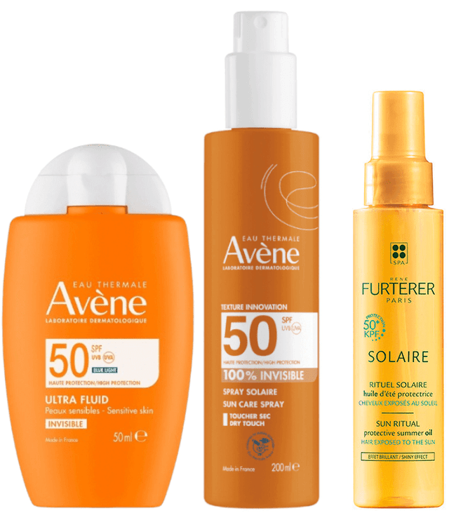 Imagen de Avène Ultra Fluid Invisible SPF50 + Set Protección Solar ☀ en OfertitasTOP