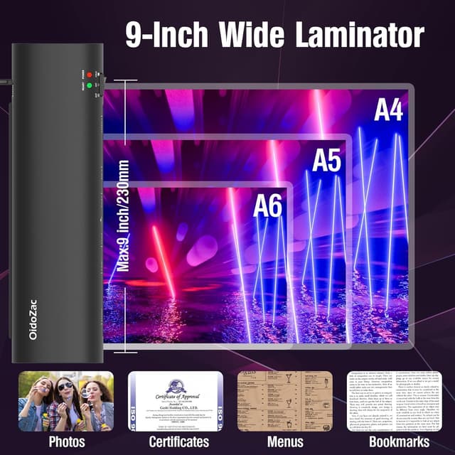 Detalle de OidoZac A4 Laminator 4 in 1