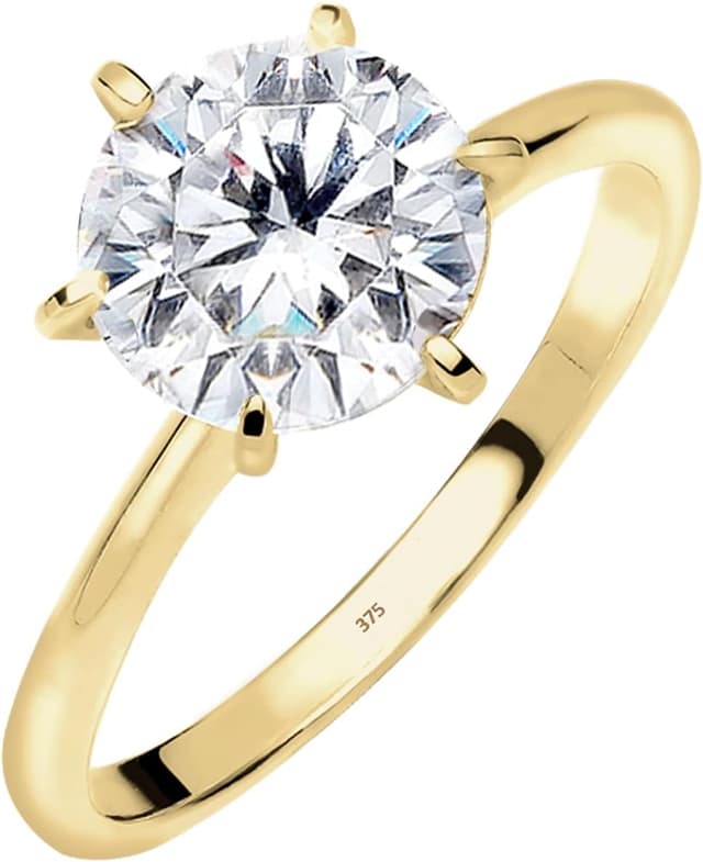 Detalle de Elli PREMIUM Solitär Verlobungsring 375 Gold