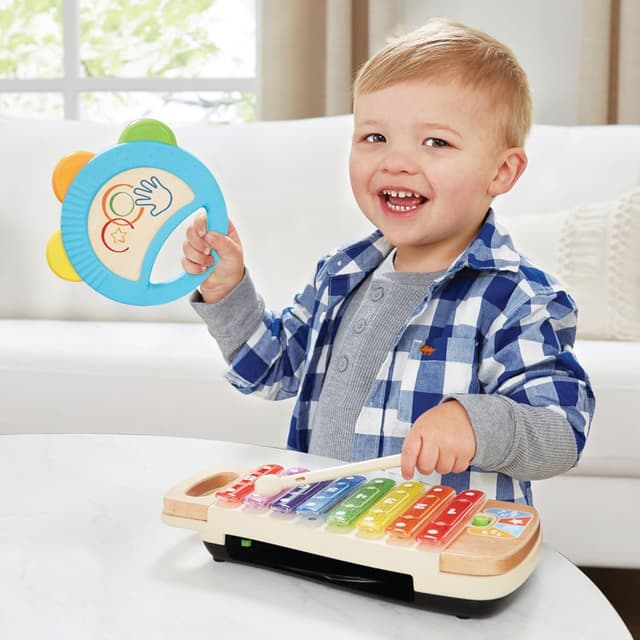 Detalle de VTech Xylo-Tambourin Lumi Magique 2 en 1 (xylophone et tambourin) dès 18 mois