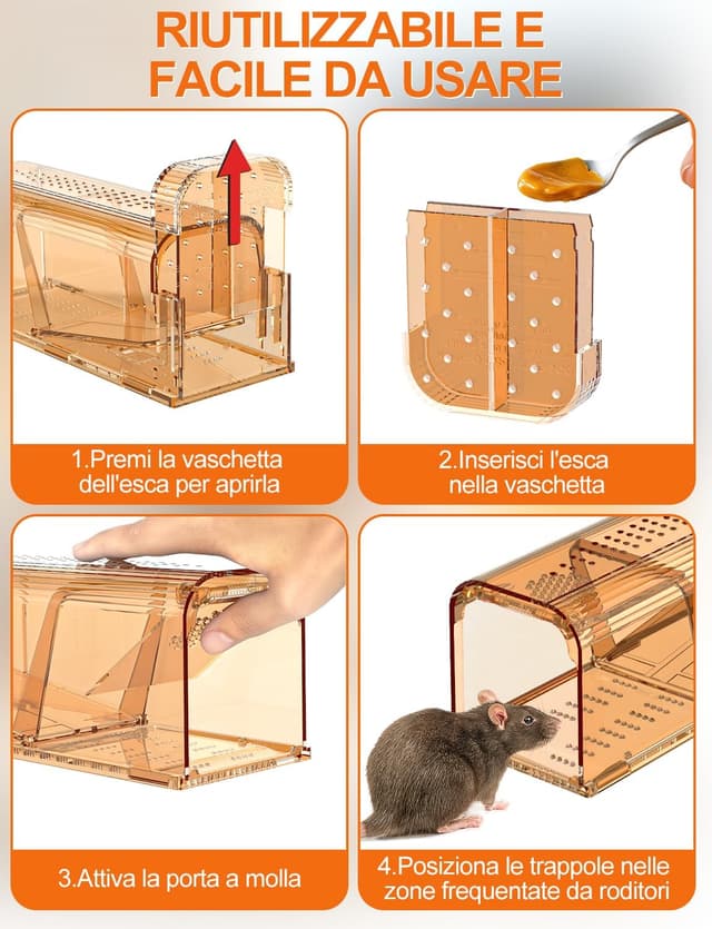 Thumbnail 3 de TAKRINK Trappola per Topi 17 cm 🪤