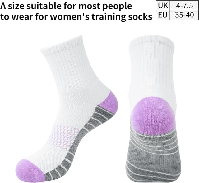 Detalle de Chalier Finery Womens Trainer Socks – cushioned, breathable walking and sports support socks