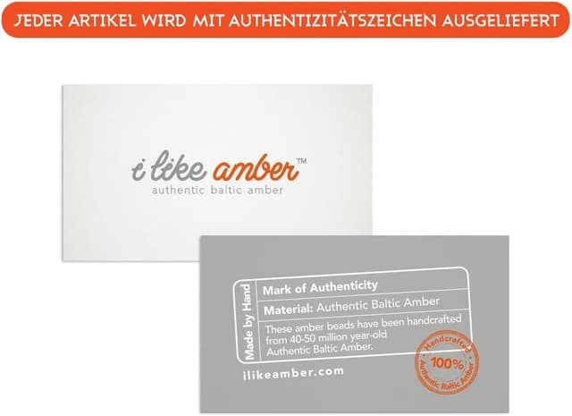 Detalle 2 de Baltische Bernsteinkette Damen (100% Baltischer Bernstein) – ilikeamber.com AN40-55-MLT.P-5CHP.ILA-19.09