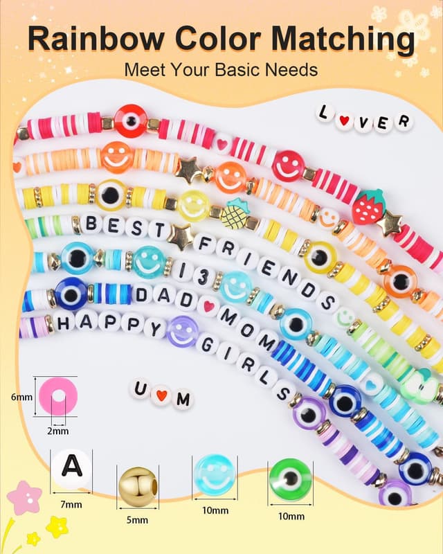 Thumbnail 2 de BestNow Clay Beads Bracelet Making Kit 4800 pcs 🎨