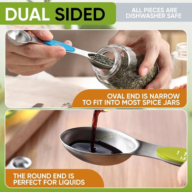 Thumbnail 6 de Spring Chef Magnetic Measuring Cups & Spoons Set of 15 🧂