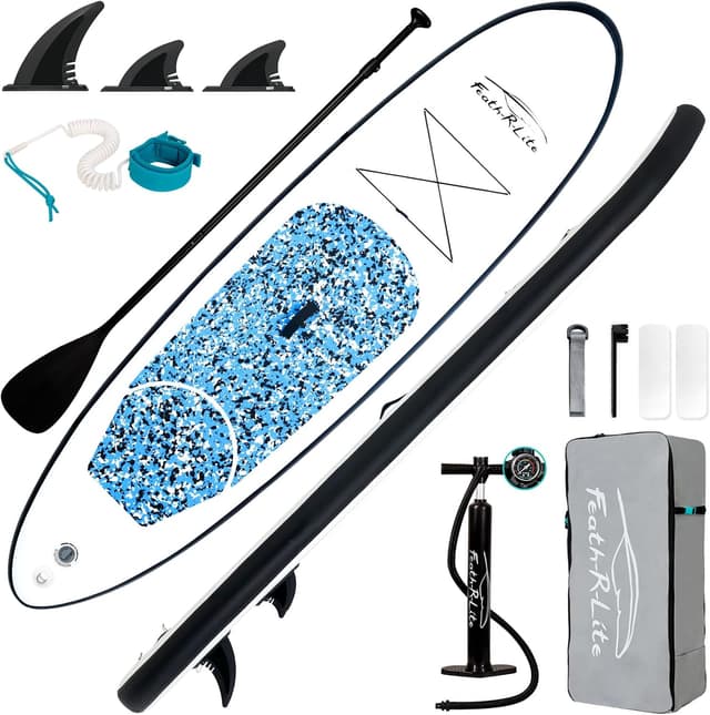 Detalle de FEATH-R-LITE Ultralight Inflatable SUP Board (10' x 30") with Accessories