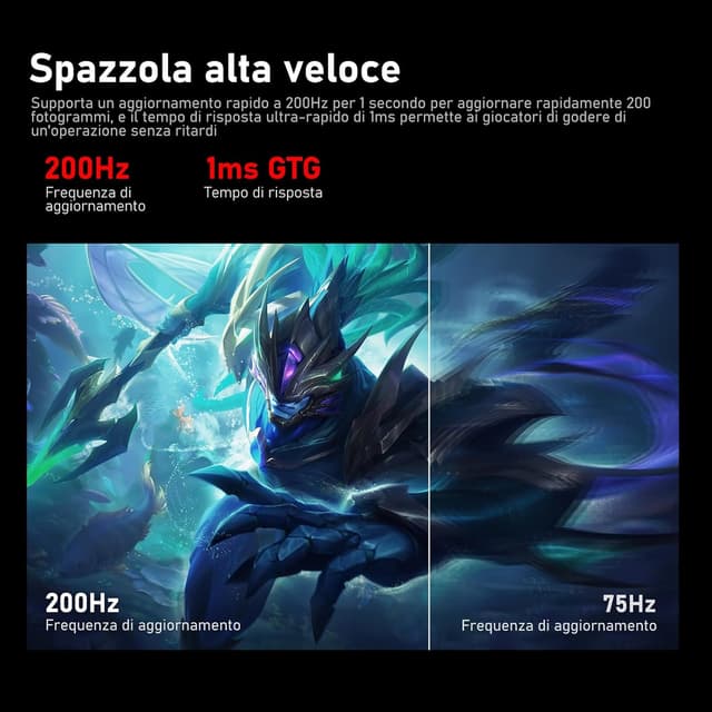 Detalle 2 de Gawfolk Monitor gaming 24,5 200Hz FHD