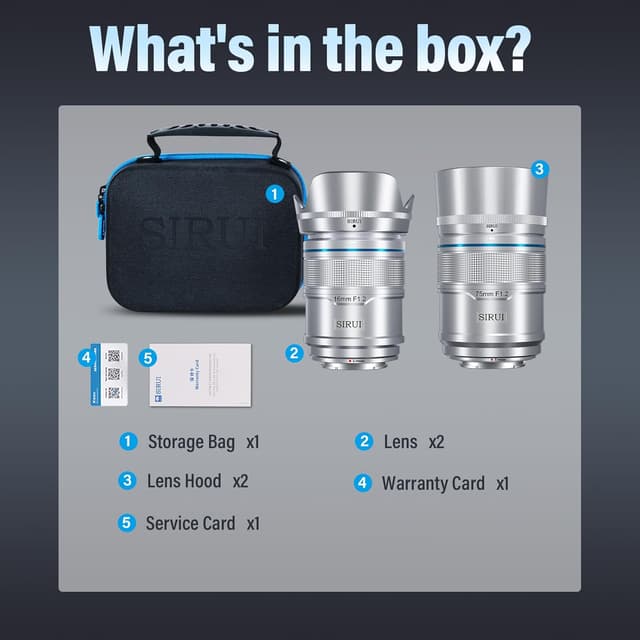 Thumbnail 6 de SIRUI Sniper Set Obiettivi 16mm e 75mm F1.2