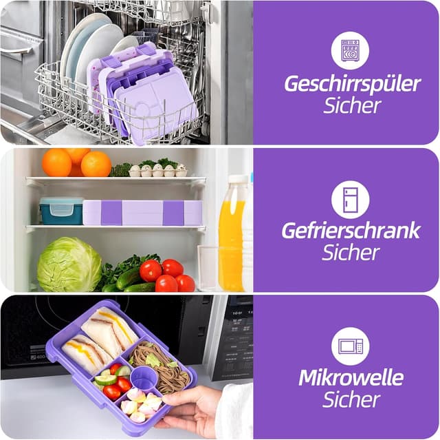 Thumbnail 4 de QCQHDU Brotdose 6 Fächer für Kinder