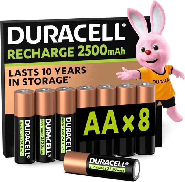 Imagen de Duracell AA Rechargeables 2500 mAh - lot de 8 en OfertitasTOP