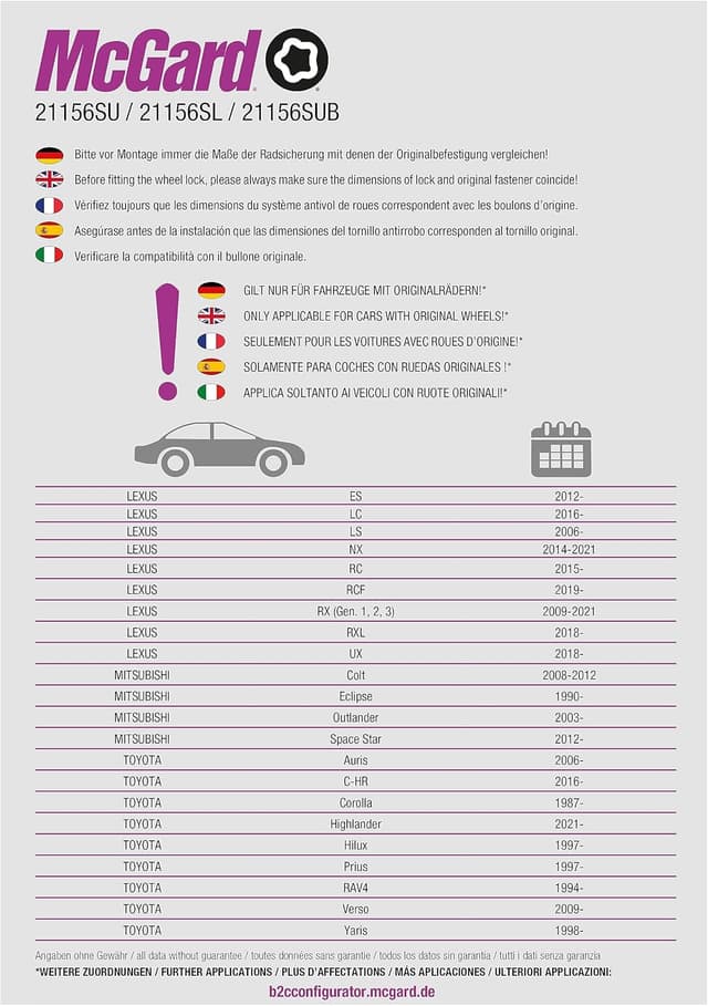 Thumbnail 3 de McGard Écrous antivol M12x1.50 Plat 🔩