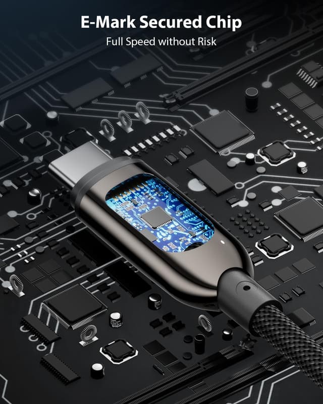 Thumbnail 6 de SooPii 240W USB‑C auf USB‑C Kabel (3 m) mit LED-Display – PD Schnellladekabel für iPhone, iPad, MacBook & Galaxy (schwarz)