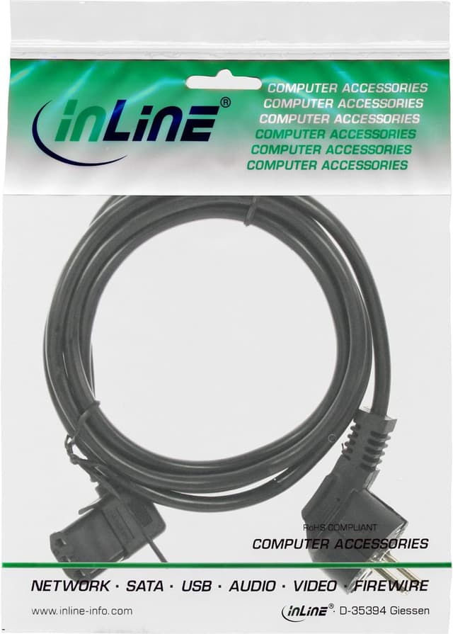 Detalle 2 de InLine 16752L Noir, câble 1,8 m