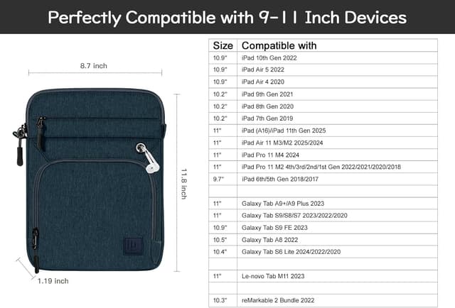 Thumbnail 2 de Dadanism 9-11 Inch Tablet Sleeve Indigo