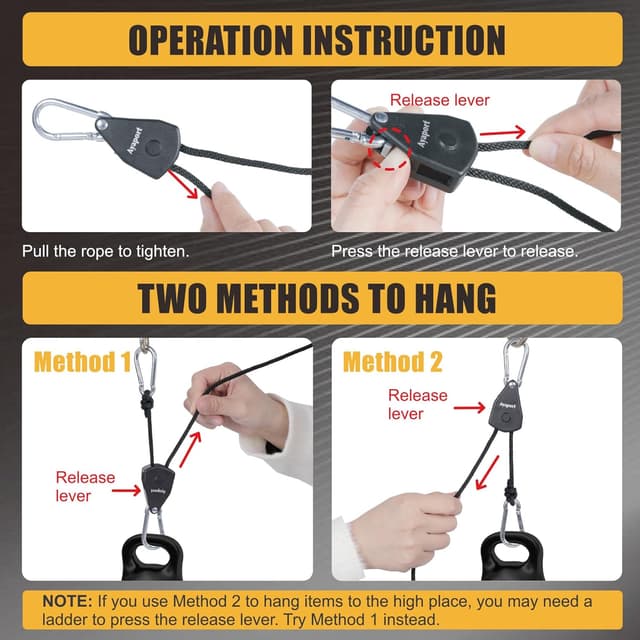 Thumbnail 4 de Ayaport Adjustable Rope Hanger 1/8" pulley