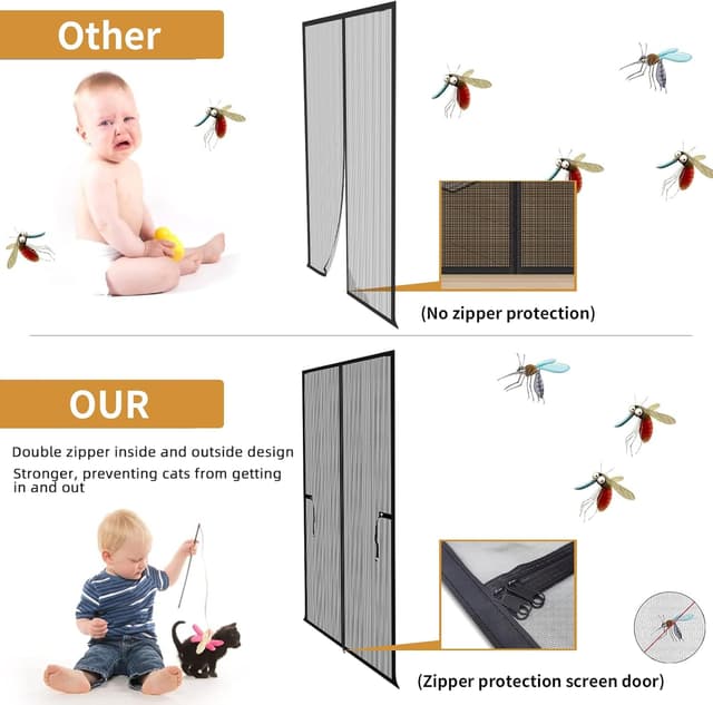 Detalle 2 de LAIJIANG reinforced cat screen door 110x220cm