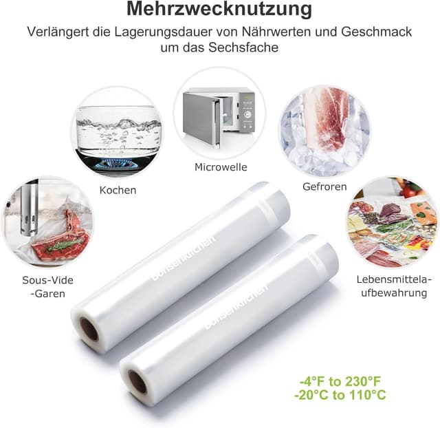 Thumbnail 2 de Bonsenkitchen VB3206 Vakuumrollen 20x600cm