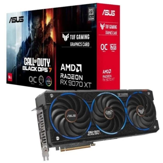 Detalle de Asus Radeon RX 9070 XT OC 16GB GDDR6 Edición Call of Duty