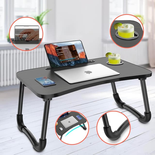 Thumbnail 5 de Avilia Tavolino da Letto Pieghevole 60x40 cm