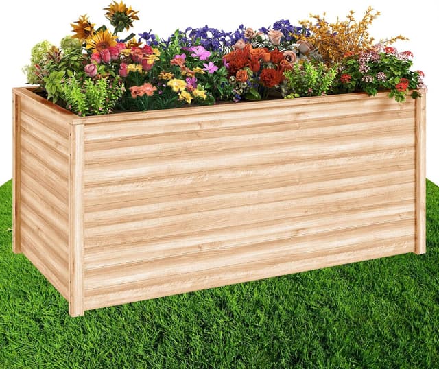 Detalle de UDPATIO Hochbeet aus Holz für Garten & Balkon, 168 x 88 x 80 cm