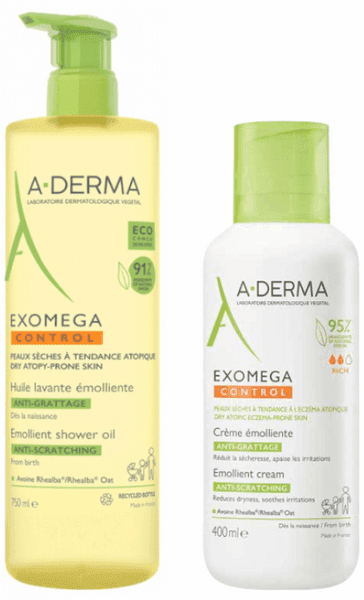 Detalle de A-Derma Exomega Aceite Limpiador 750 ml + Crema Emoliente 400 ml