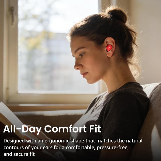 Thumbnail 6 de TOZO NC9 cuffie Bluetooth 5.3 con ANC ibrido, 6 microfoni ENC e modalità trasparente (Rosso)