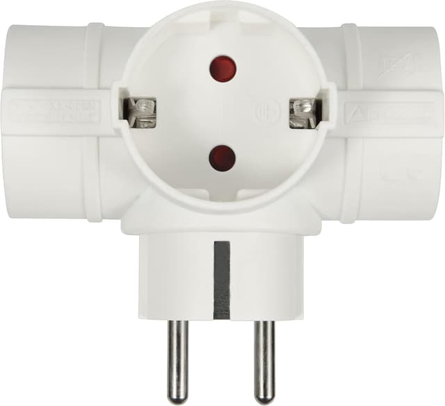 Detalle 1 de Electraline 55090 Adaptador triple Schuko 16A
