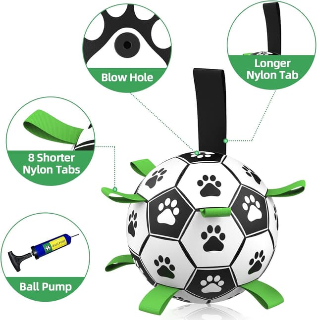 Thumbnail 5 de HETOO dog football 9 inch for tug