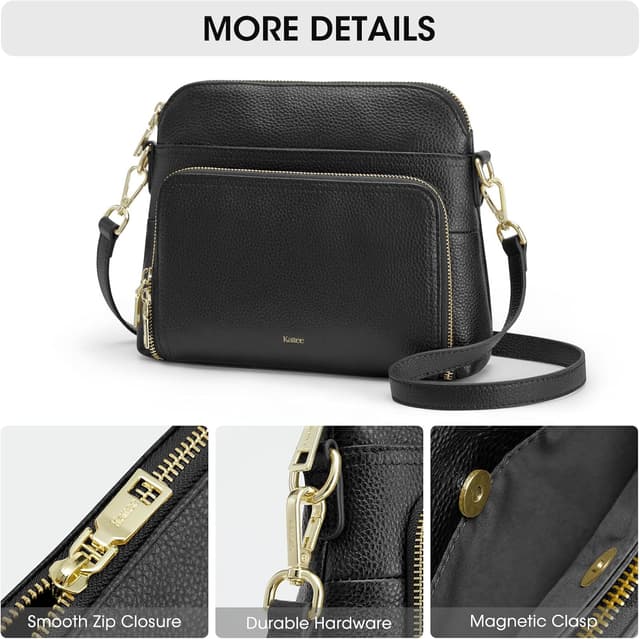 Thumbnail 6 de Kattee Piccola borsa a tracolla da donna in vera pelle con portafoglio RFID