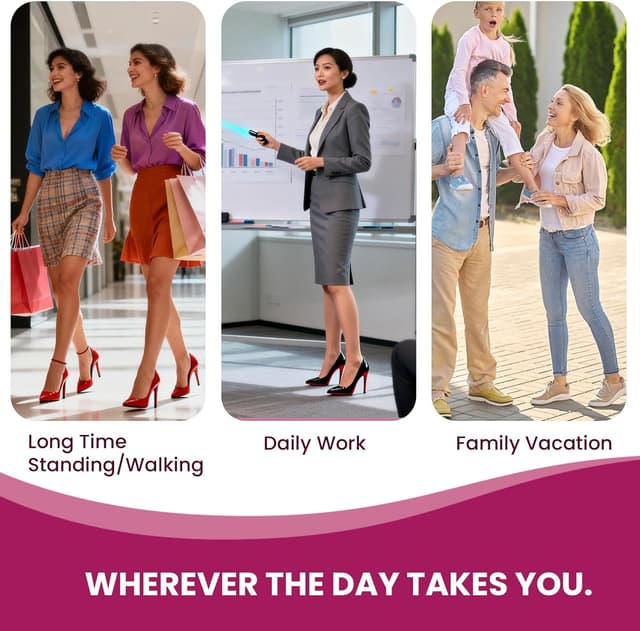 Thumbnail 6 de Bukihome almohadillas para pies 4 pares rosa