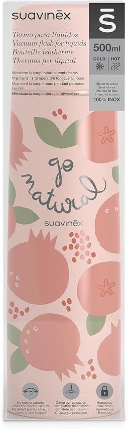 Thumbnail 1 de Suavinex Termo Líquidos 500 ml 🍼 - Diseño Granada Coral