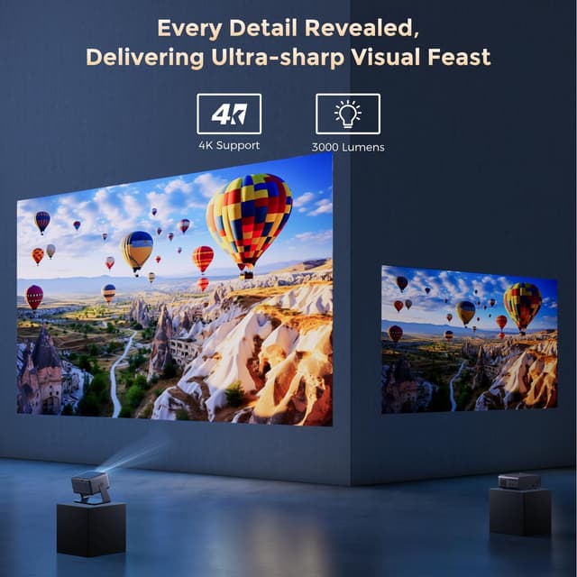 Detalle de AMEELA Smart 4K projector with 30000 lumens