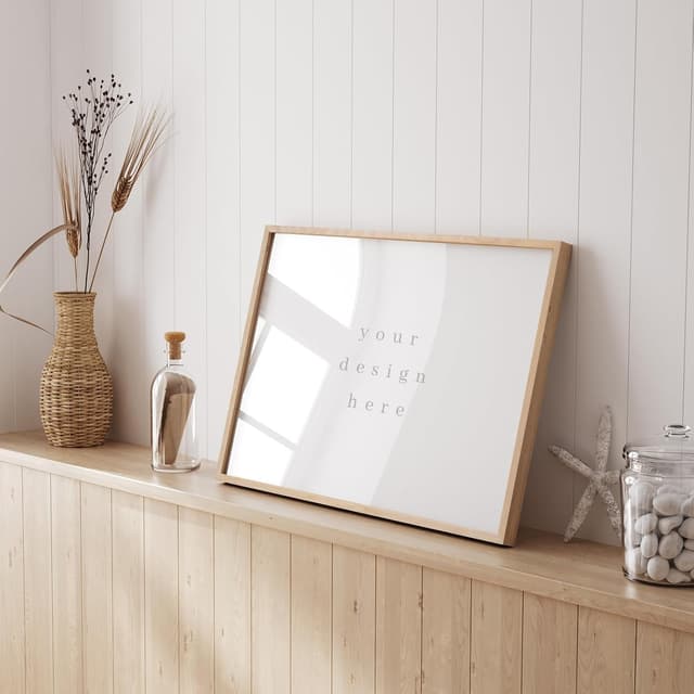 Detalle 2 de puthiac 20x30 Solid Oak Wood Picture Frame with Plexi Front (Natural Oak) — poster frame for wall display