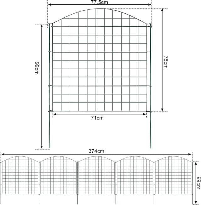 Thumbnail 1 de Lospitch Kit clôture jardin 33 pièces