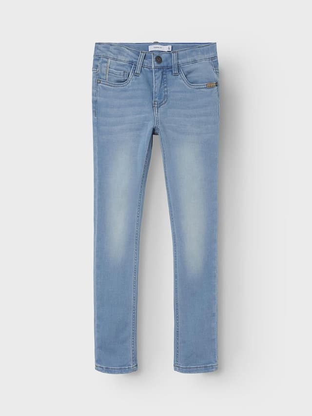 Detalle 2 de Jeans garçon Name It Nkmtheo Denim extensible – coupe extra slim
