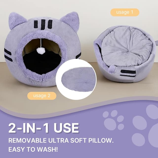 Thumbnail 4 de Bypass Katzenbett 40x40x32 cm Dunkelgrau