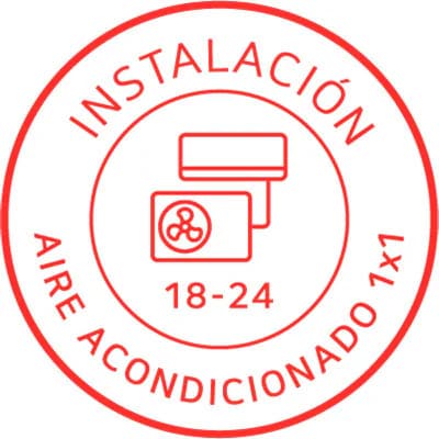 Detalle de LG Instalación aire acondicionado 1x1 18–24 BTU