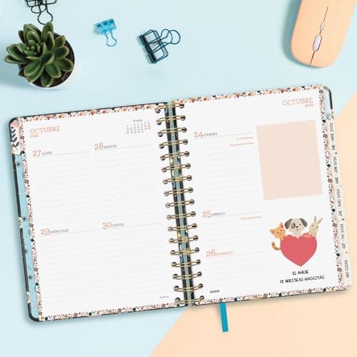 Detalle 2 de Finocam Agenda Vitae 16 meses 2025–2026 negra 📒