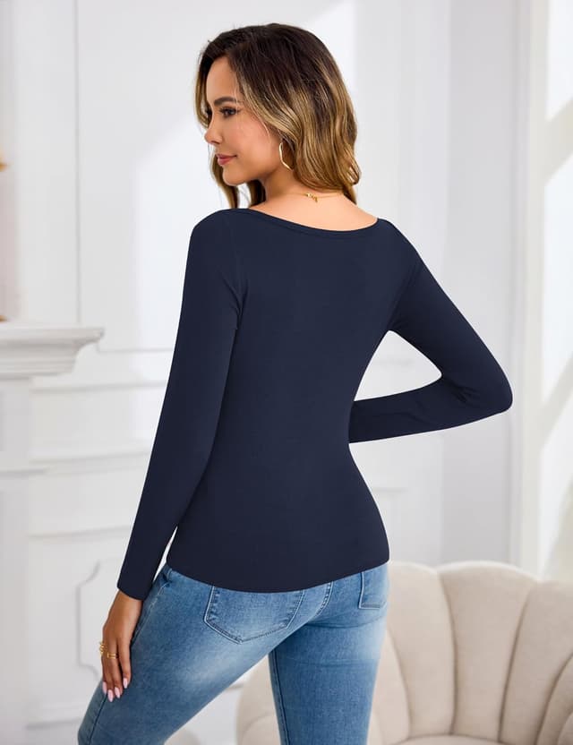 Thumbnail 3 de Aottori Camiseta Cuello Barco Mujer Slim Fit