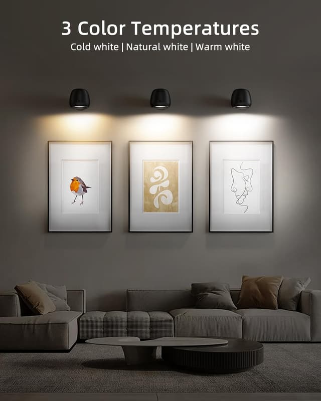 Detalle 1 de Rechargeable LED Up and Down Wall Lights 2 Pack