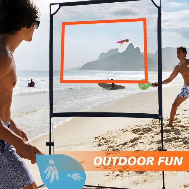 Detalle de Jeu de Paddle Ball avec filet et 2 raquettes