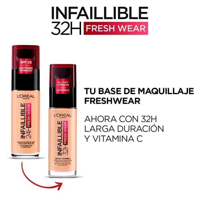 Thumbnail 2 de L’Oréal Paris Infaillible 32H Fresh Wear Make-up wasserfest mit LSF 25, Nr. 110 Cool (30 ml)