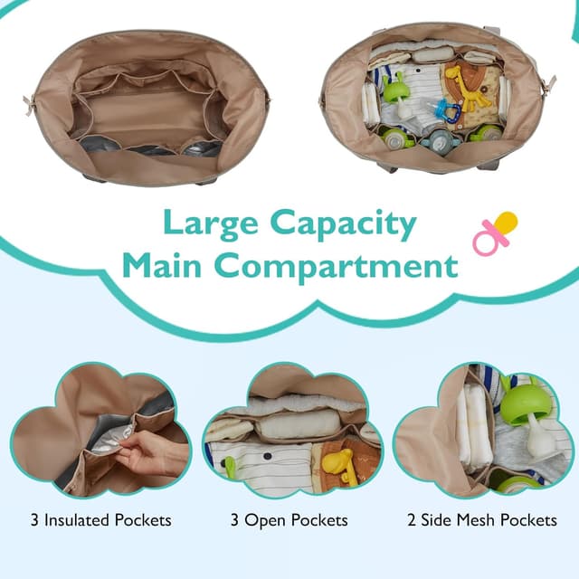 Detalle 2 de mommore Wickeltasche 45 x 23 x 30 cm