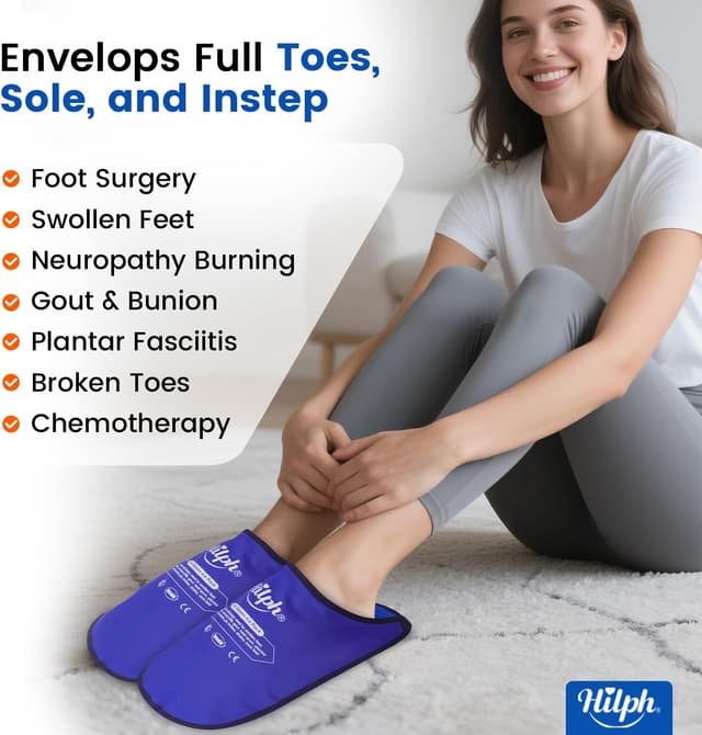 Detalle de Hilph Foot Ice Pack Slippers 2 pack