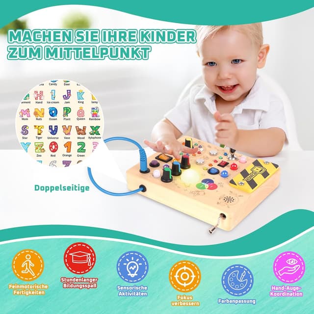 Thumbnail 4 de Konijiwa Montessori Busy Board Lernspielzeug