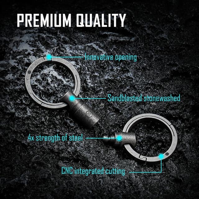 Detalle de KeyUnity key ring connector 360° swivel