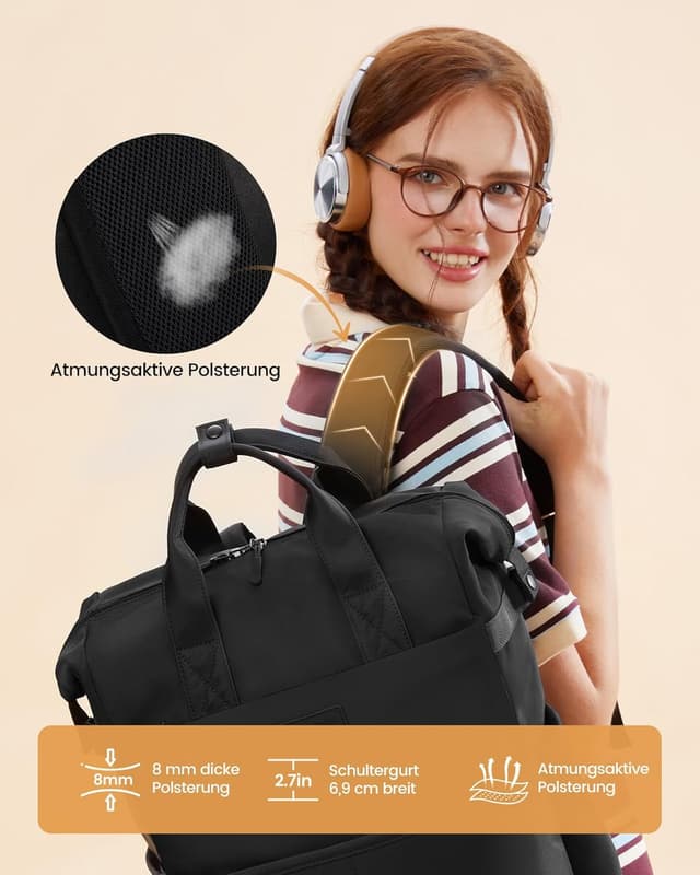 Detalle de LOVEVOOK Rucksack Laptop 15,6 Zoll