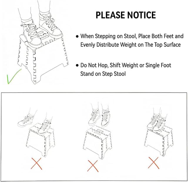 Thumbnail 6 de Folding Step Stool 9 inch – Heavy Duty Foldable Stool 🪜