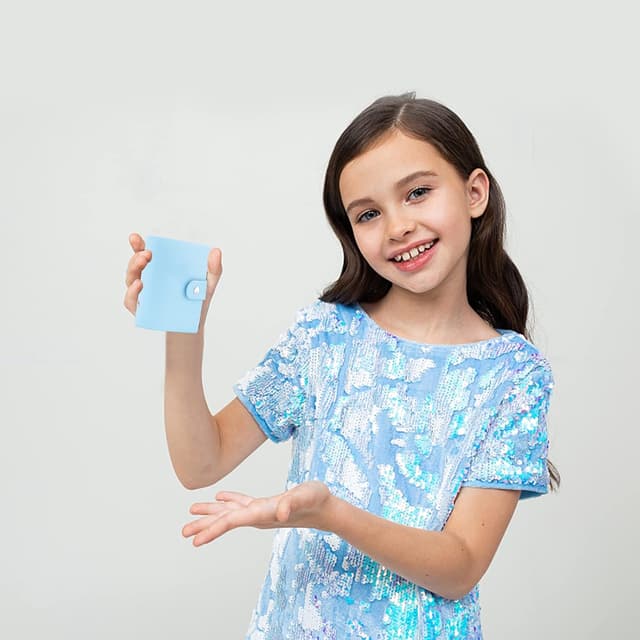 Detalle de 52-Taschen Mini-Fotoalbum für Sofortbild (u. a. Fujifilm Instax Mini & Polaroid Snap) – blau